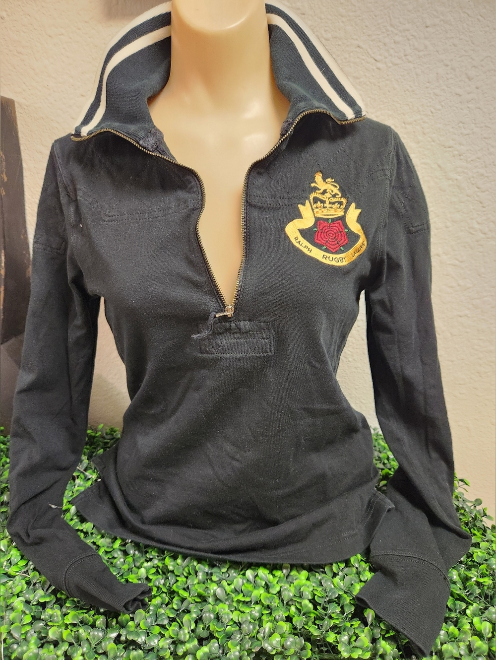 Ralph Lauren Rugby Long Sleeve Quarter Zip Polo